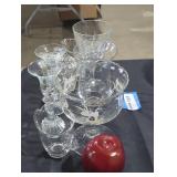 Misc. Clear glass lot.