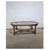 Glass coffee table(44in L x 28 1/2in W).
