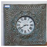 Old town framed clock(24 1/2in W by 24 1/2in L).