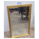 Gold framed mirror(20 1/2in W by 32 1/2 L).