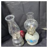 Pair of vintage oil lamps.