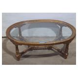 Glass coffee table(44in L x 28 1/2in W).