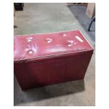 Red Storage Ottoman and Misc Items