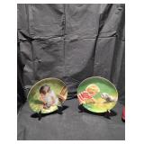 Hand painted decorative plates by Zolan.