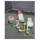 Vintage rotary kitchen graters lot.