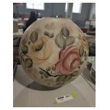 Vintage hand-painted glass lamp ball.