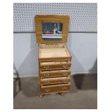 Freestanding jewelry armoire.