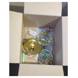 Hand held brass candles lot.