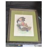 Framed Norman Rockwell print.