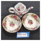 Princess House porcelain bowls and picture lot.