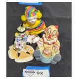 Ceramic and porcelain clown figurines lot