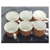 Mikasa Mediterranean burnt orange ceramic cups lot