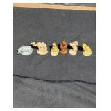Vintage  Wade whimsies porcelain figurines lot.