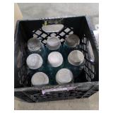 Milk Crate of Mason Jars