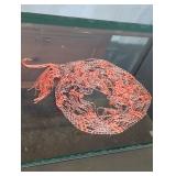 Multi strand beaded sash.