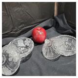 Vintage Clear Pressed Glass Candy Dishes- Qty 2