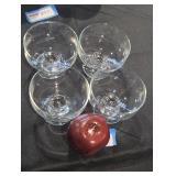 4 vintage glass desert sundae bowls.