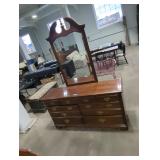 Dresser with mirror(62in L by 32in H).