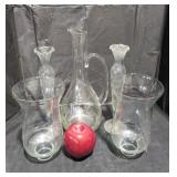 Clear Etched Glass Lot