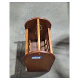 Wooden magazine holder.