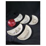 Vintage Half-Moon Serving Dishes