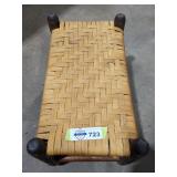Wooden and Wicker Stool