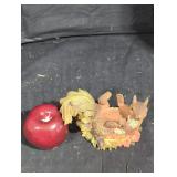 Ceramic squirrel candle holder.