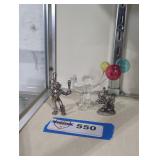 Trio of clown figurines lot.