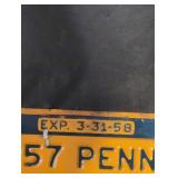 Vintage Pennsylvania license plate.