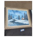 Winter painting unknown title(20in L by 24in W).