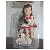 Toy doll and farm animals figurines lot.