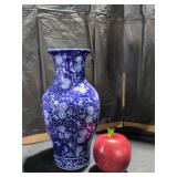 Blue and White Bowl with Blue and White Vase