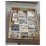 Rocks and minerals box lot.