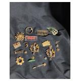 Vintage costume jewelry brooches and pins lot.