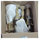 Misc.candle holders box lot.