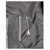 Dutchess silver plated fork and knife.
