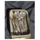 Vintage Italian style silver-plaged utensils.