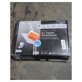 Modern 1-Spray 7.9 in. Dual Tub Wall Mount Fixed a