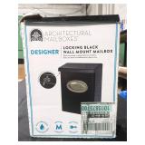 MED BLK Wall Mailbox