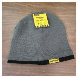 (2) Mens Gray Knit Fleece Lined Beanie Hat