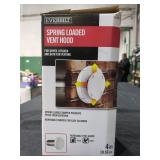 4 in. Spring Loaded Exhaust Hood in White