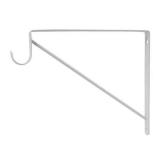 White Heavy-Duty Shelf Bracket and Rod Support