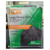 33-39-Gal. Black Heavy Duty Drawstring Trash Bags