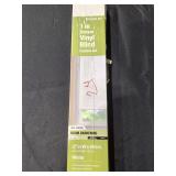 White Cordless Room Darkening Vinyl Mini Blinds wi