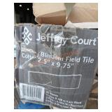 Cotton Blossom Field Tile, Hero Coal Tile