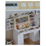 Makeup Vanity, White w Mirror