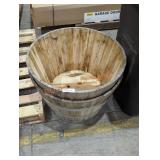 (2 x The Bid) Wooden Planter Half Barrel