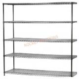 HDX 5 Tier 72" x 72" x 24" Steel Wire Shelving