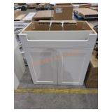 30" x 32" x 18.5" White Vanity With Sink Top