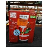 LED Santa with Bear Stocking